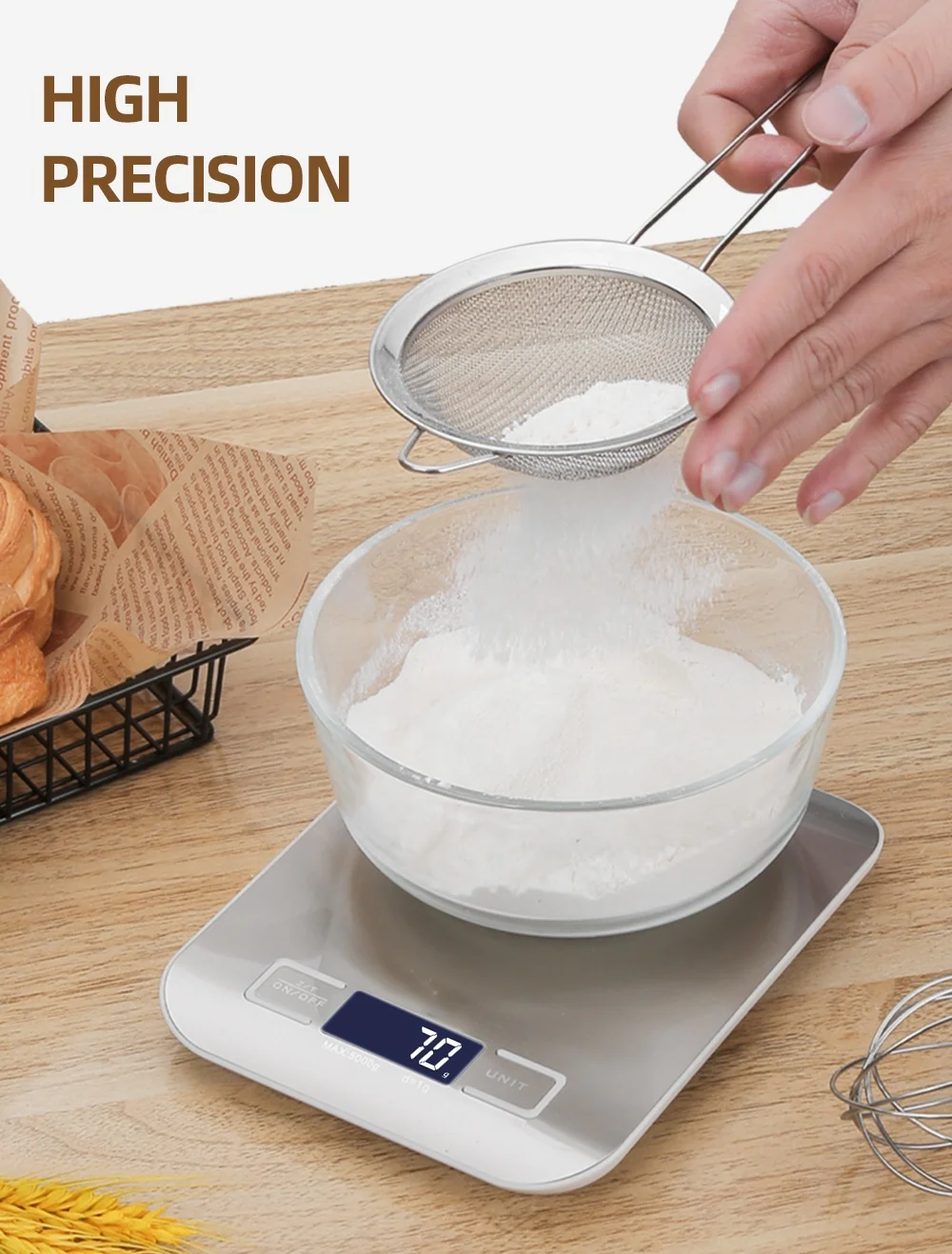 PT Wholesale Price Popular Digital Kitchen Food Scale 5kg for Home Use