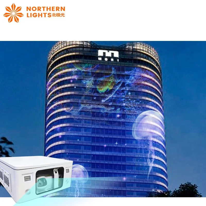 building Wall Projector Outdoor Projection Lighting 3D Video Movie Mapping Holographic Projection System Building Projection