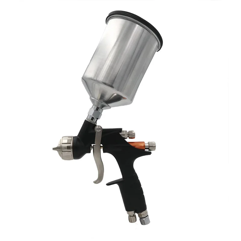 Multi-functional repairable sprayable pneumatic spray gun with metal Swivel cup