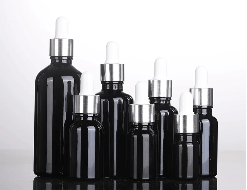 100ml Glass Spray Perfume Bottles Shiny Black 30 ml Glass Bottle With  Dropper