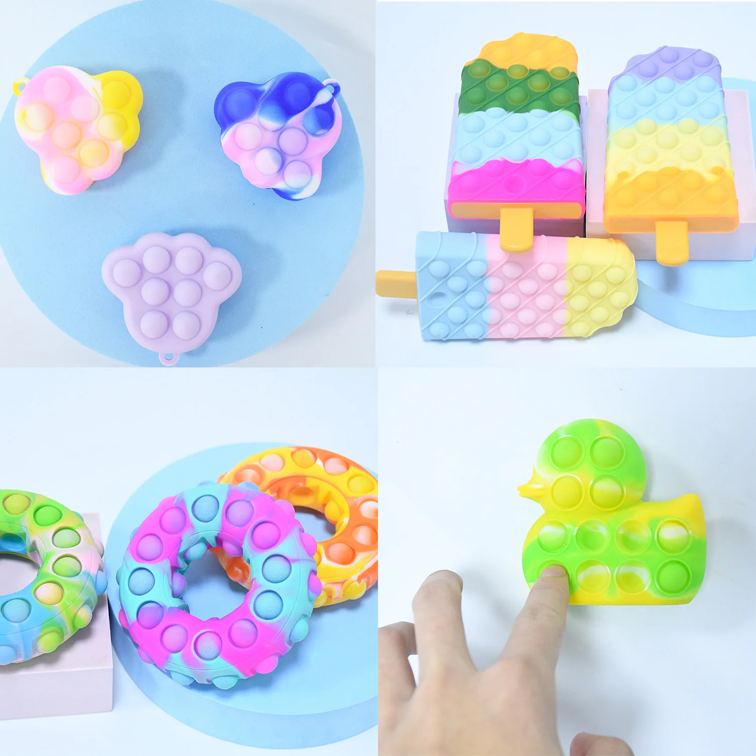 2022 Amazon hot New product Rodent Pioneer 3D  Decompression Toy luminous children toy ball colored boy bouncing ball other toys