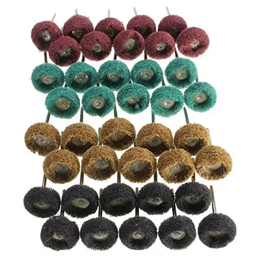 40 Pcs Buffing wheel Set & 60 Pcs Wire Brushes Set, 1/8' Shank Accessories for Rotary Tool