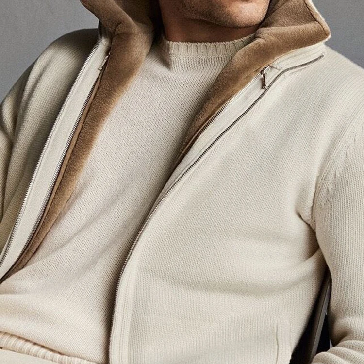 knitwear manufacturers zip up hooded sweater custom logo jacket hoodie knit cashmere cardigan for men