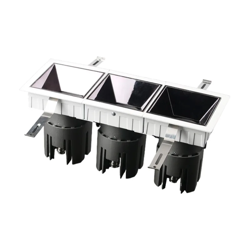 Waterproof IP20 Round and Square 3x12W 3000K 4000K 5500K Down Light Cut 215x75mm Hotel Spot Led Downlight Lamp