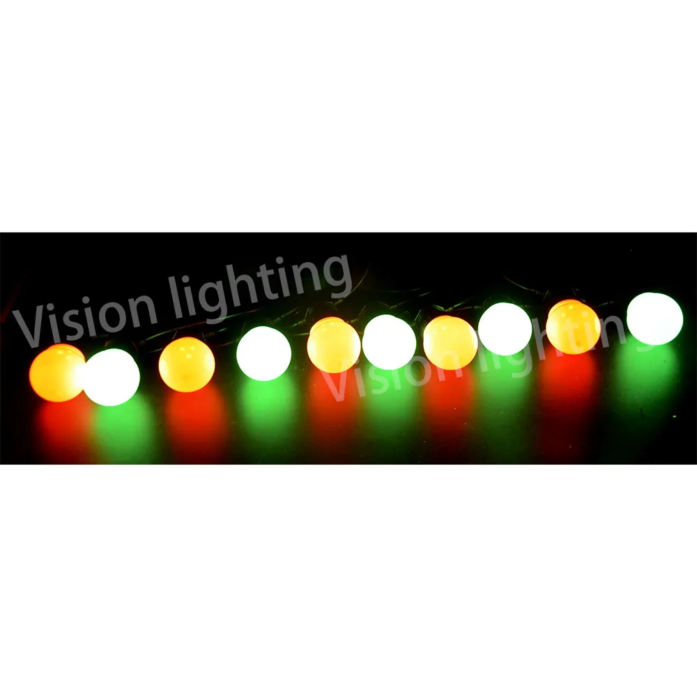 IP65 Christmas outdoor decoration TTL single programmable G45 pixels RGB ball string light