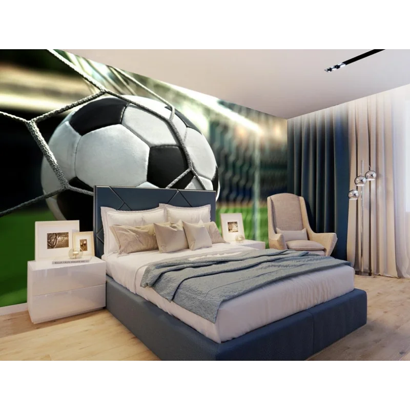 Soccer Ball Decal Wall Murals Boys Game Room Fun Sport Art Bedroom Decor Football Wallpaper Peel and Stick Self-adhesive