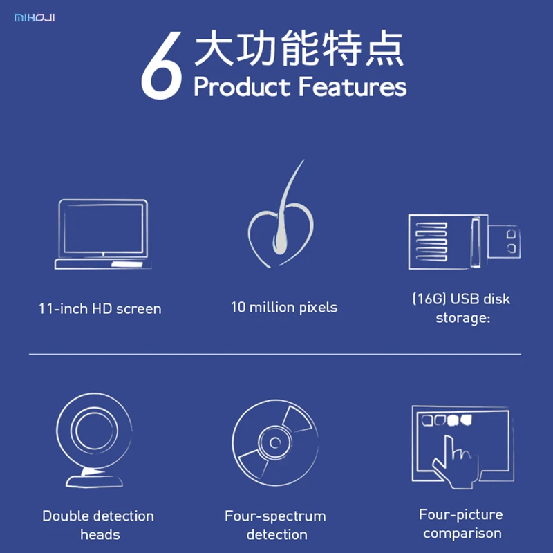 High Quality HD Hair Follicles Scalp Scanner Detector Hair Analyzer / Skin And Scalp Hair Analysis Machine