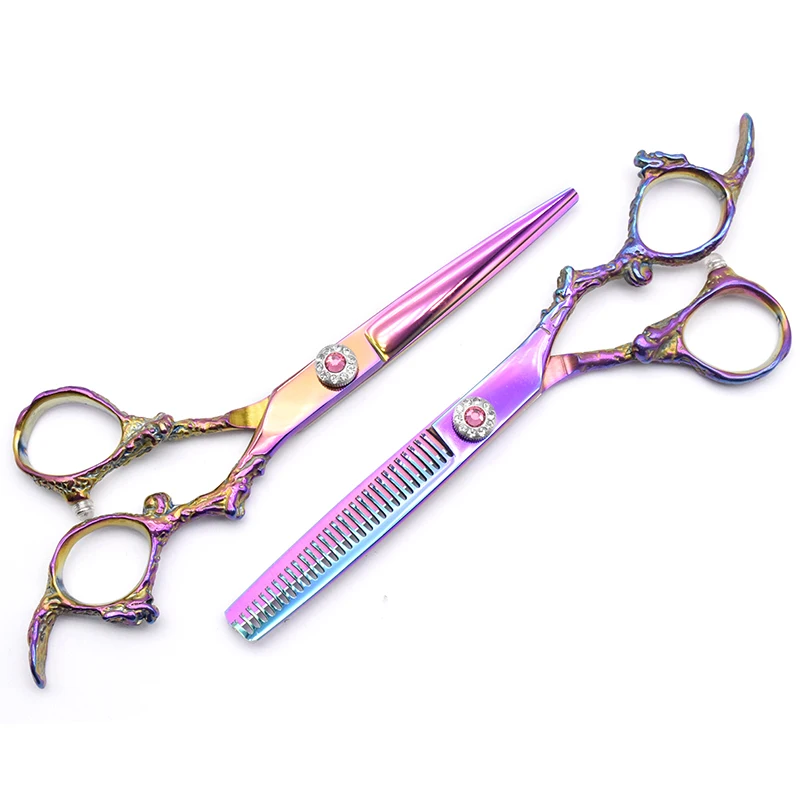 barbershop new fashion design stainless steel scissors barber accessories for hair cutting tow types optional