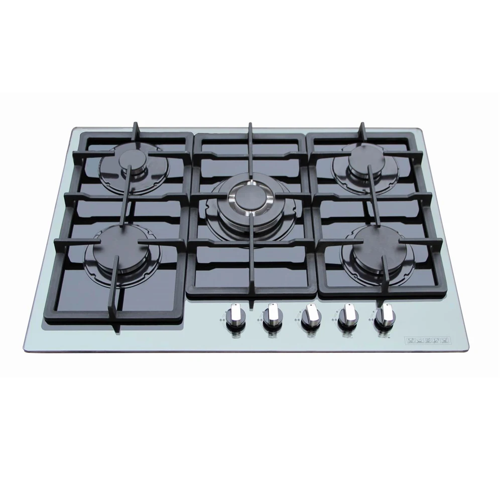 1 год гарантии, кухонная плита, Встроенная кухонная плита, стеклянная газовая плита с индивидуальным логотипом, Легкая очистка, газовые горелки, плиты