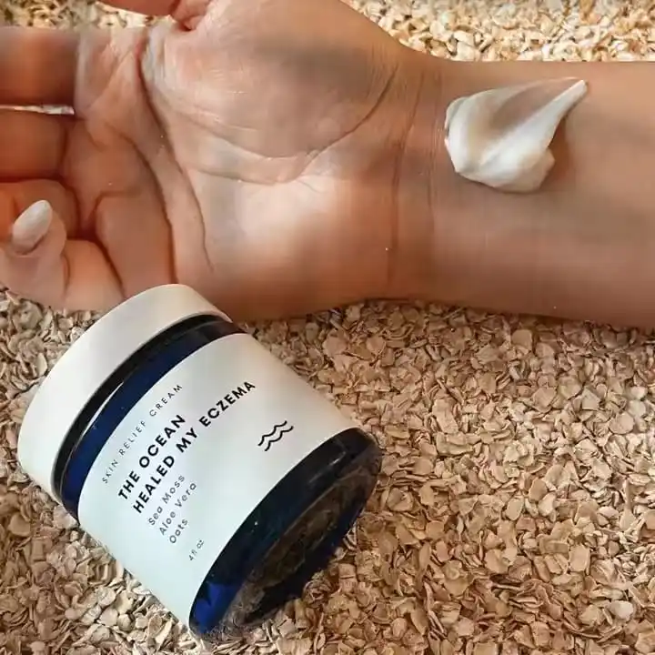 Wholesale All Natural Eczema & Psoriasis Treatment Soothing Cream Hydrating With Sea Moss Aloe oats skincare Fragrance Free