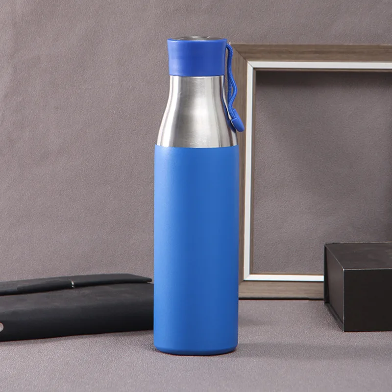 Motivational  Fitness 17oz Metal Vacuum Flasks Sport Water Bottles With Handle Lid Food Grade Outdoor Portable Water Bottle