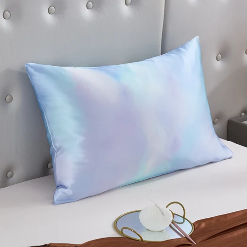 2022 Новое поступление Tie Dye 100% шелковая наволочка oeko tex Серебристая наволочка из натурального шелка тутового шелкопряда на молнии