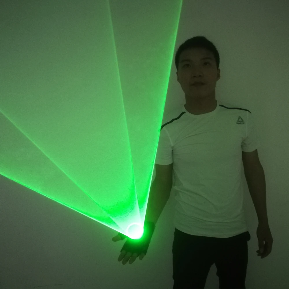 Green Rotating Laser Gloves with Whirlwind Effect Handheld DJ Dancing Club Tunnel for Christmas Decorative Party Show Pubs Clubs