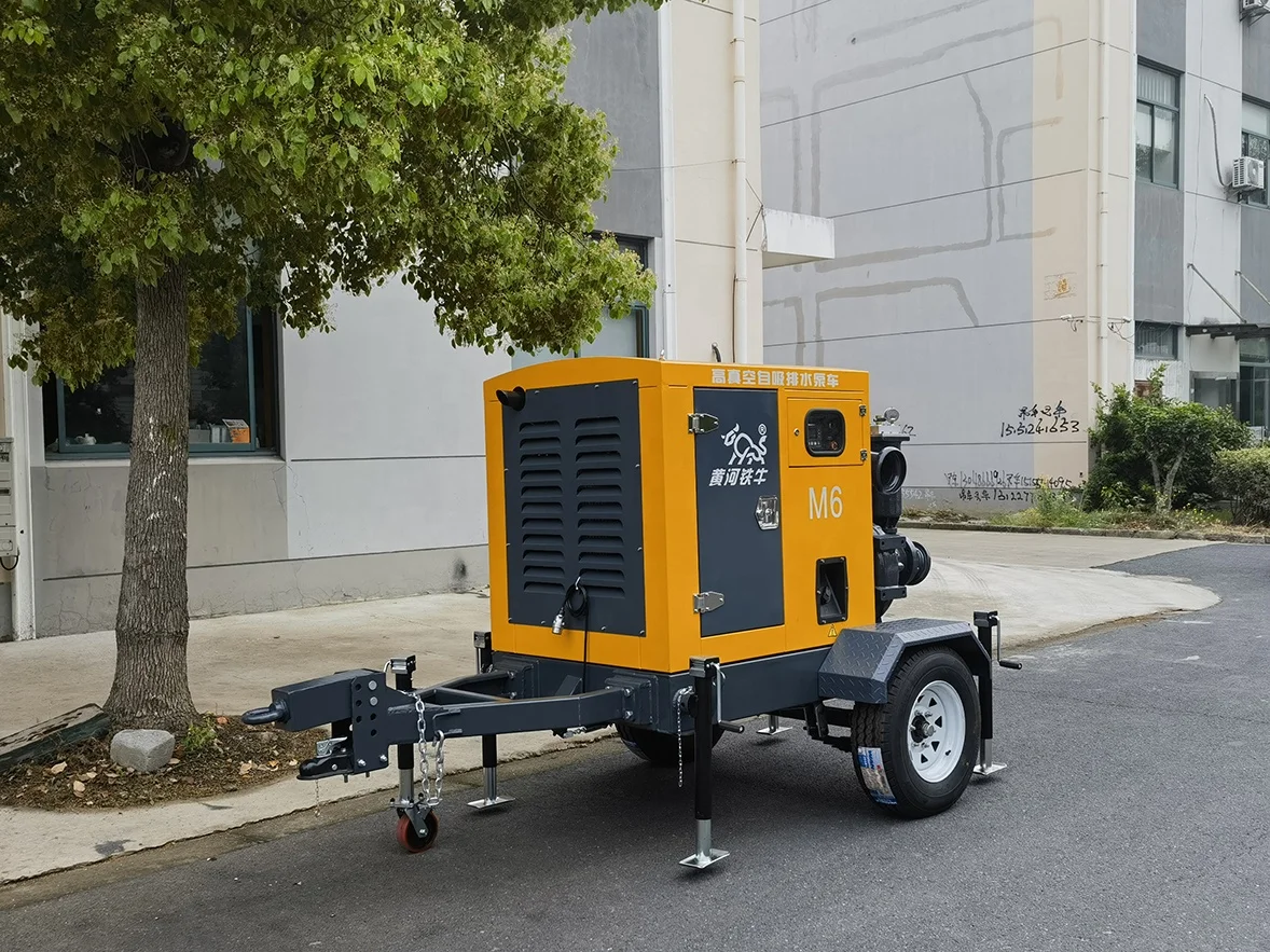 Large displacement emergency rescue suction diesel engine sewage self-priming pump