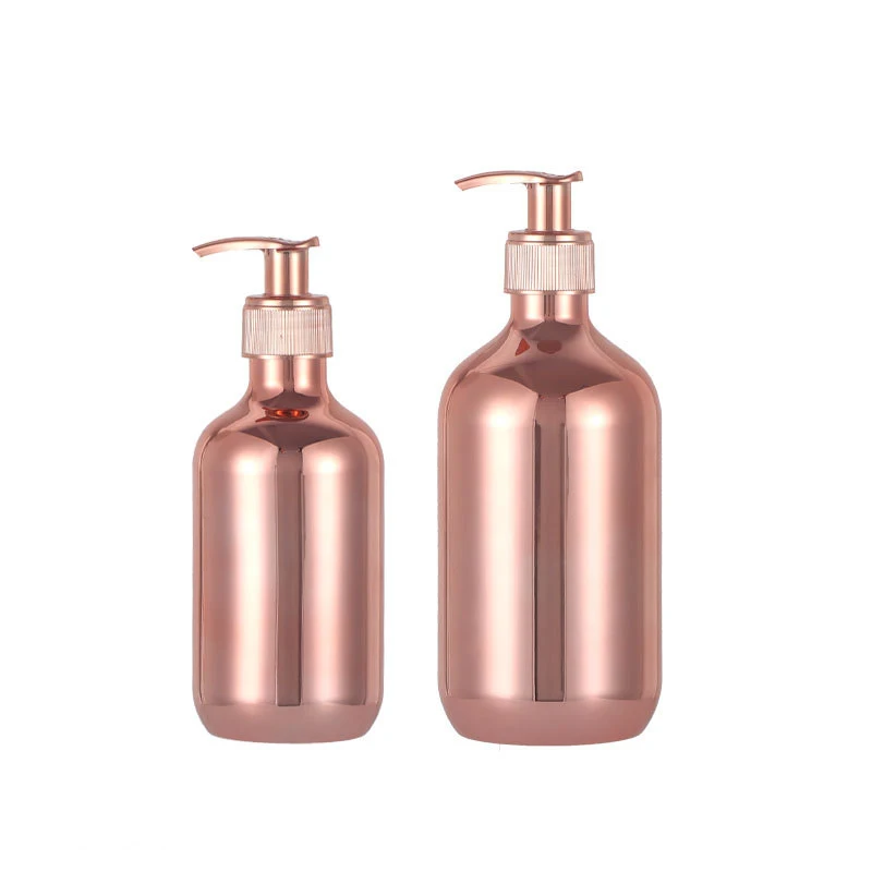 Гальваническая бутылка для шампуня из розового золота 300 мл 500