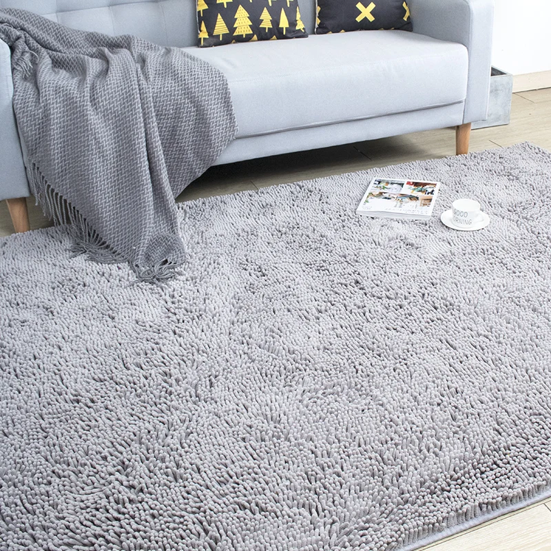 Living Room Rugs And Carpets Plush Soft Shaggy Tiles Carpets For Bedroom Home Anti-slip Floor Mats