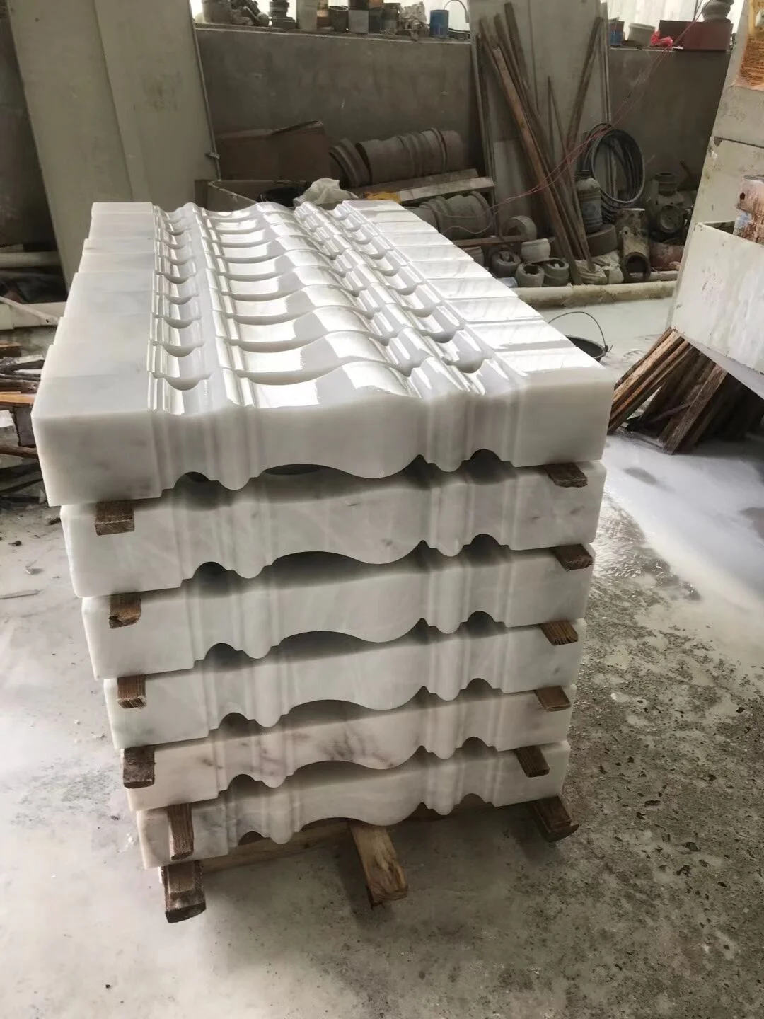 BOTON STONE New Design Outdoor Natural Marble Step Stone Decoration Baluster Marble Balcony Balustrade