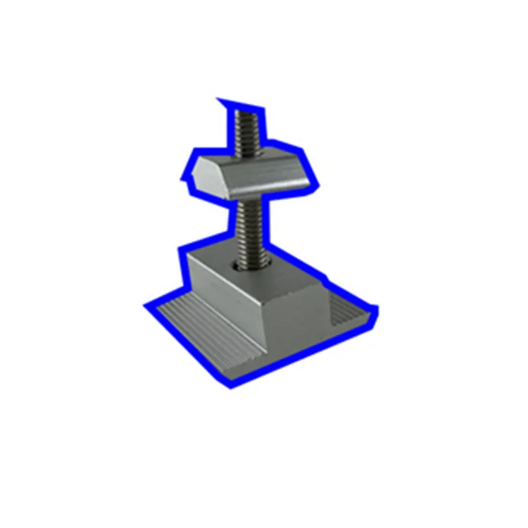 Solar panel hardware inter clamp end clamp for roof pv racking system