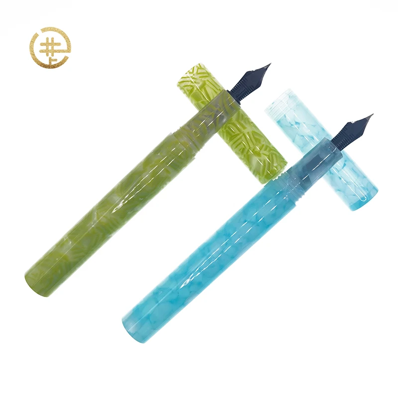 Low price wholesale student 0.4 mm flex nib sustainable pen set fountain pen for signature