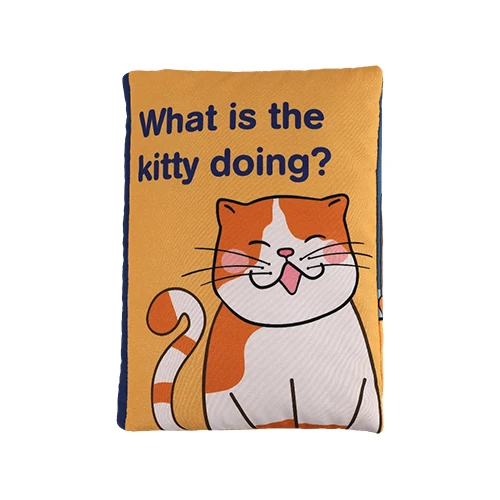 Подушка для рассказов износостойкая детская игрушка раннего образования тканевая книга