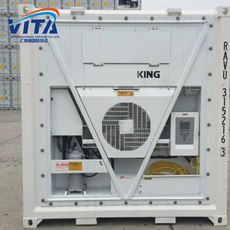 Hot selling good working used 20ft reefer container in shanghai dalian xiamen to Malaysia Indonesia Thailand