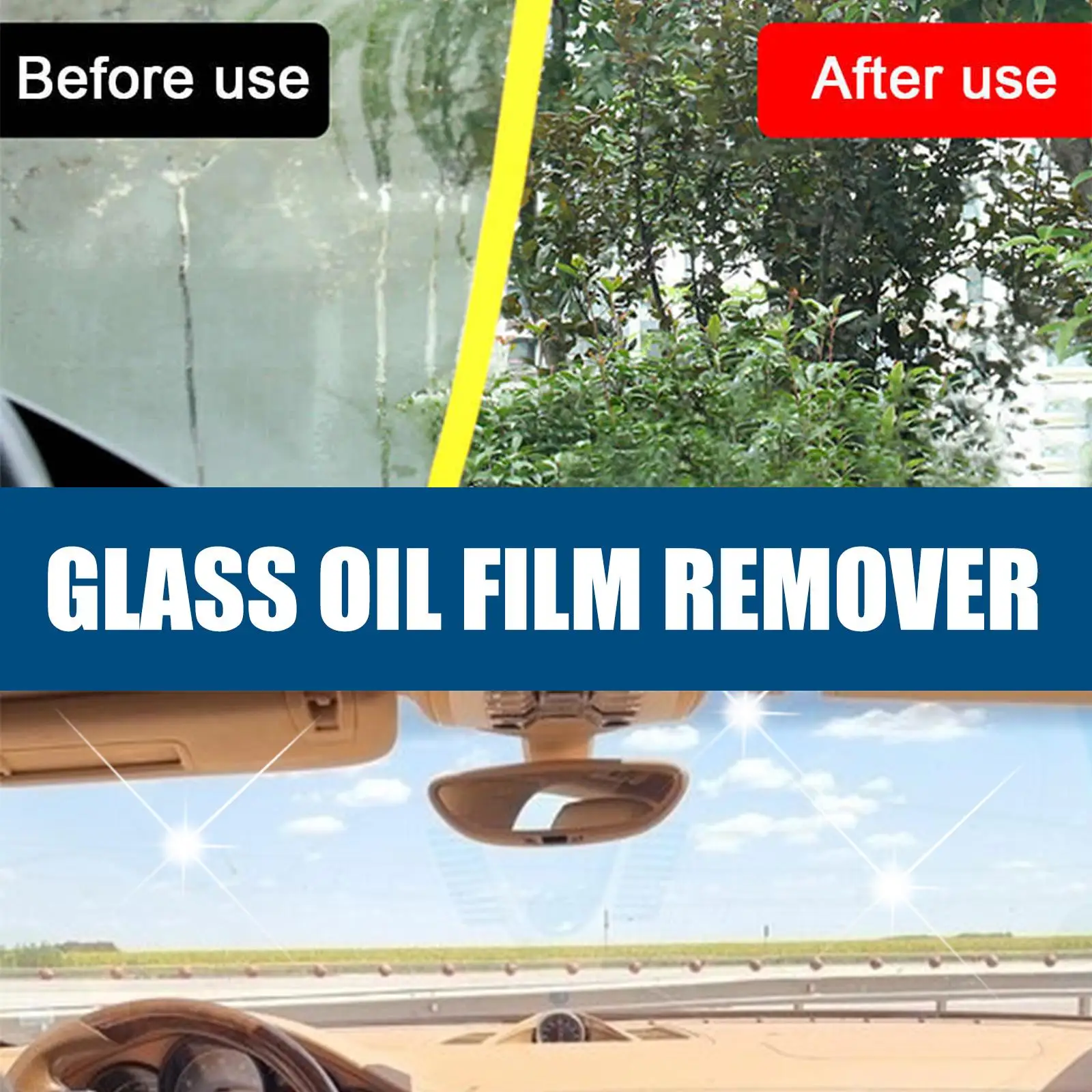Car Glass Oil Film Remover Car Windshield Polishing Agent Car Window Front Windshield Coating Cleaning Paste Universal auto part