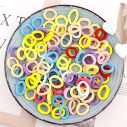 100Pcs Bag Children Cute Candy Cartoon Solid Elastic Hair Bands Girls Lovely Srunchies Rubber Bands Kid Hair Accessories