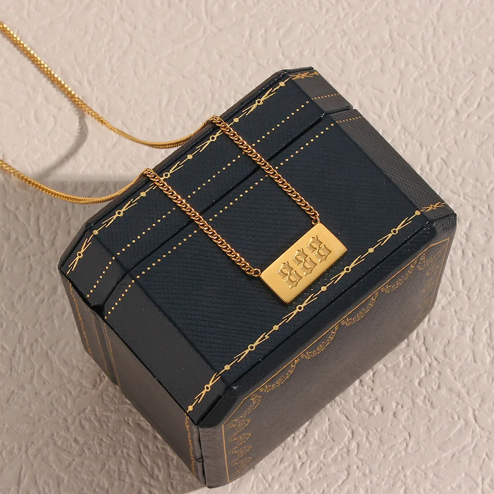 Stainless Steel 111-999 Angel Number Necklace Jewelry Non Tarnish Jewelry 18K Gold Plated Hypoallergenic Jewelry Wholesale