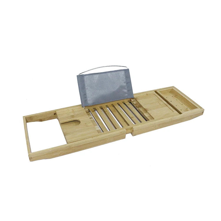 Wholesale Luxury 1 or 2 Person Bath and Bed Tray Bathtub Caddy Tray with Extending Sides