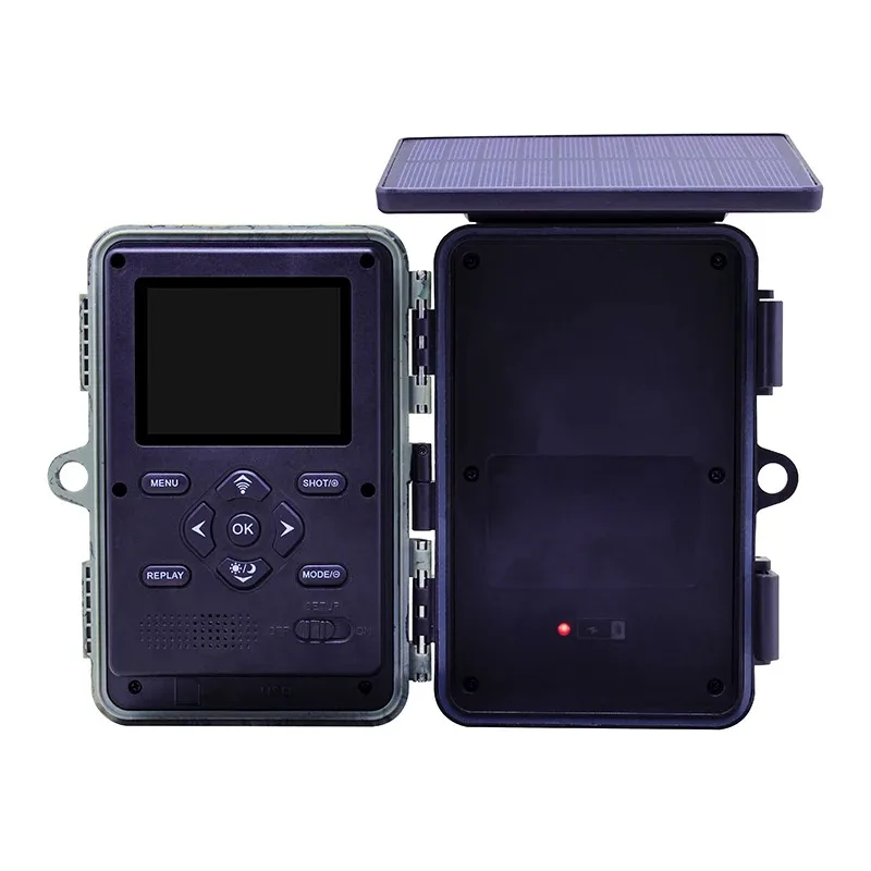 High Quality 4K WIFI Solar Powered 48MP Trail Camera Trap Hunting Camera Wildlife Photo Traps for Outdoor Security