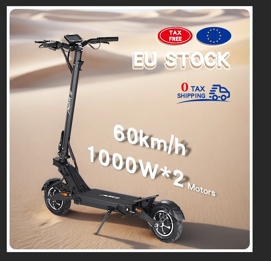 10 Inch Tire Using 52V 18.2AH Dropshipping Fast Foldable Electric Adult Scooter EU Stock