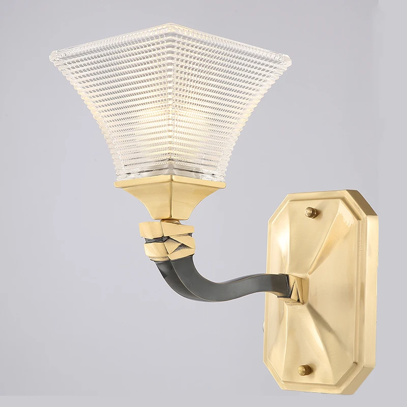 European-style luxury low-key high-end brass living room shopping mall model room hotel front hall crystal glass chandelier