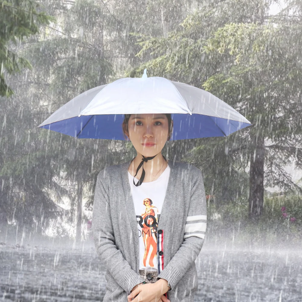 Складная головная шляпа-зонтик от дождя, Солнцезащитная шляпа для рыбалки на открытом воздухе, зонтик для рыбалки, рыболовные инструменты