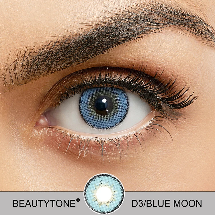 BeautyTone Dream blue moon 14.2 colored contact lenses for dark eyes soft eye lenses private label contact lenses color