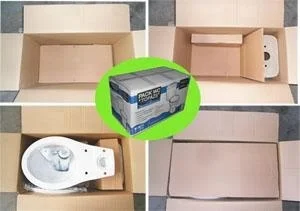 
Save water washdown two piece toilet and full pedestal basin set 