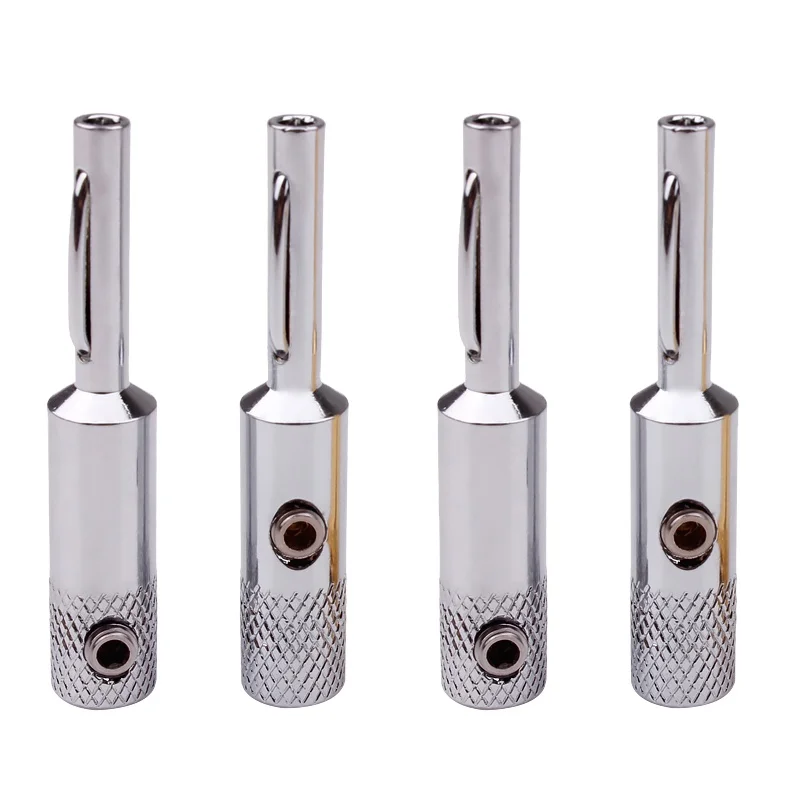 Fiber Rhodium Plated Frozen Banana Head Audio Banana Plug Speaker Speaker Plug