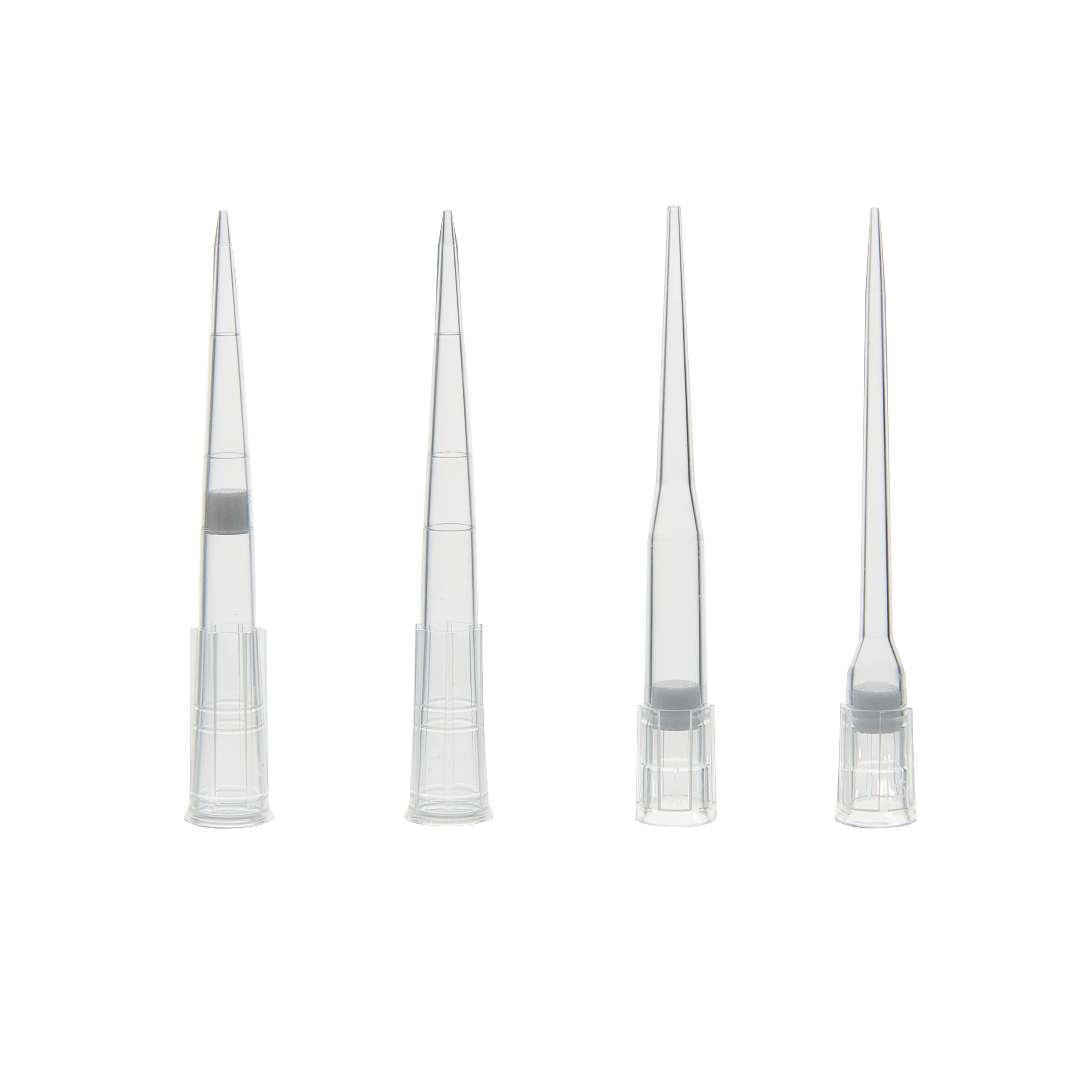 Transparent lab pipettes racked Eppendorf plastic pipette tips compatible for Agilent