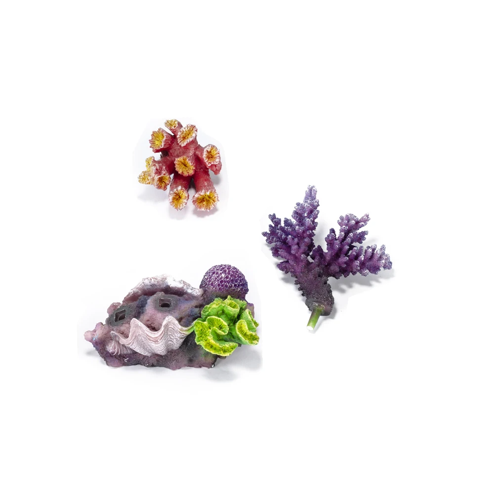 8.27 inch green artificial corals Aquarium decoration polyresin corals and reef 40cm 50cm tank