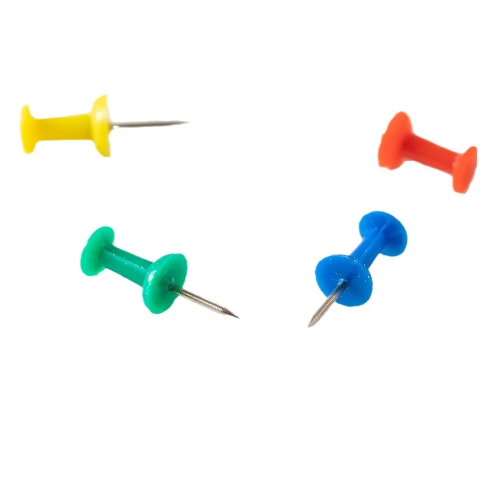 Kindergarten Cork Thumbtacks Transparent Colorful I-Shaped Nails Wall Press Nails Glue Nails 35 Pieces Of Pins