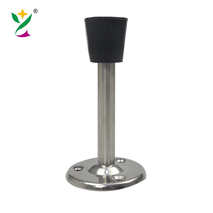 YUXING High Quality T Shape Hotel Bathroom Black Door Stopper Rubber Stainless Steel Magnetic Cabinet Door Stopper