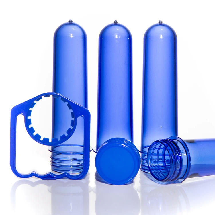Personalized Custom 38mm 45g 48g 52g Blue Green Water Bottle Preforms for Soft Drink Bottle