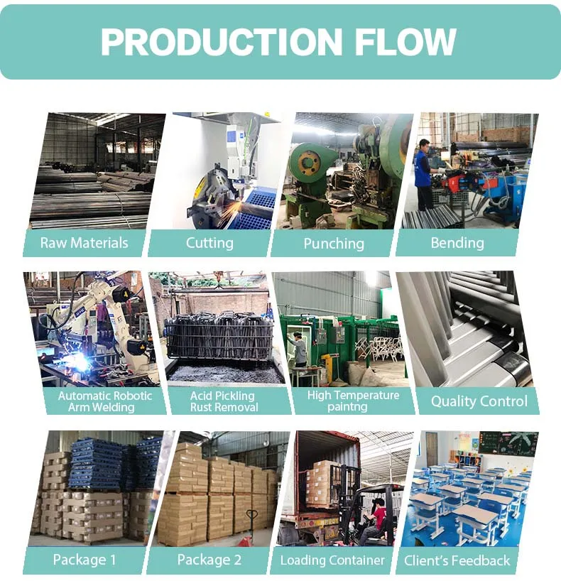 China School Furniture Classroom Single Desk with Chair