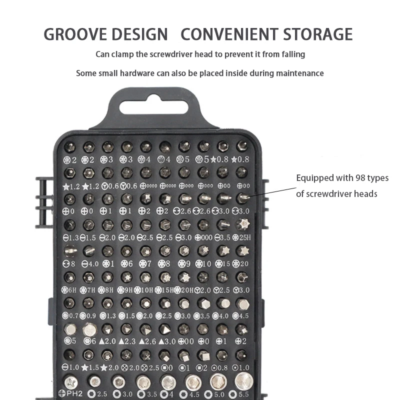 Manufacturer wholesale 115 in 1 multifunctional screwdriver tool set for repairing home computers mobile phones