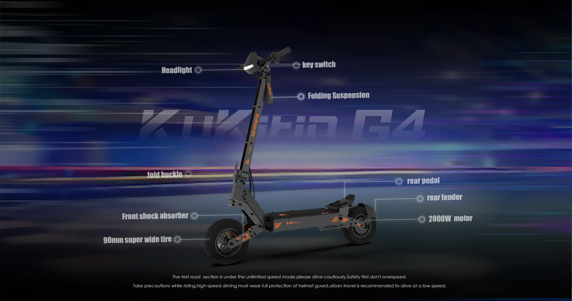 Hot Sale 2024 Capacity 20Ah Kukirin G4 China Electric Scooters