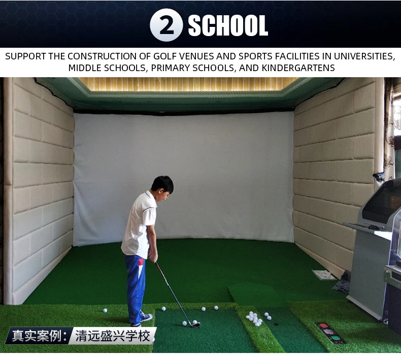 PGM P6 china indoor golf simulator 4k camera projector korea system virtual simulateur de golf for home trainer practice