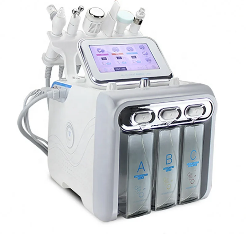 H2O2 multifunction 6 in 1 hydrogen oxygen small bubble facial Machine instrument