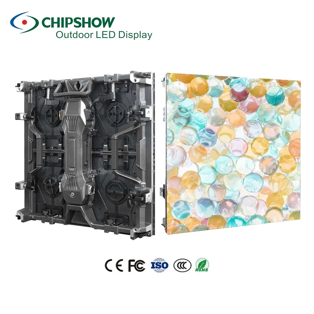 Chipshow P3.91 HD Outdoor Waterproof Fixed 90 Degree Building Rooftop Corner Advertising Led Screen Display Billboard Sign Board