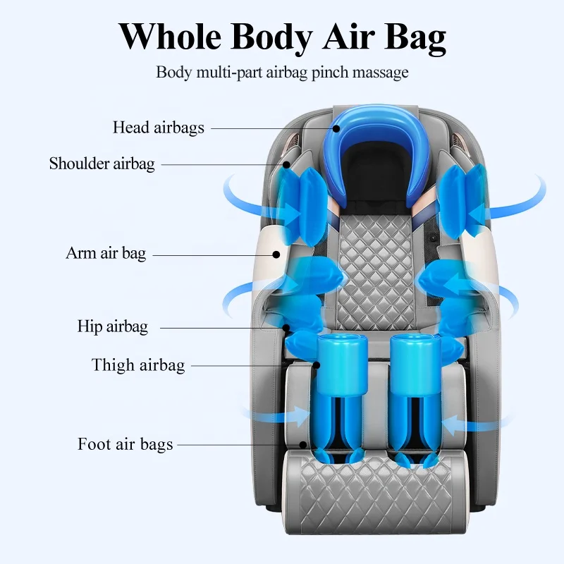 Leercon massage electric recliner single sofa chair 4d zero gravity body composition with voice command foot spa