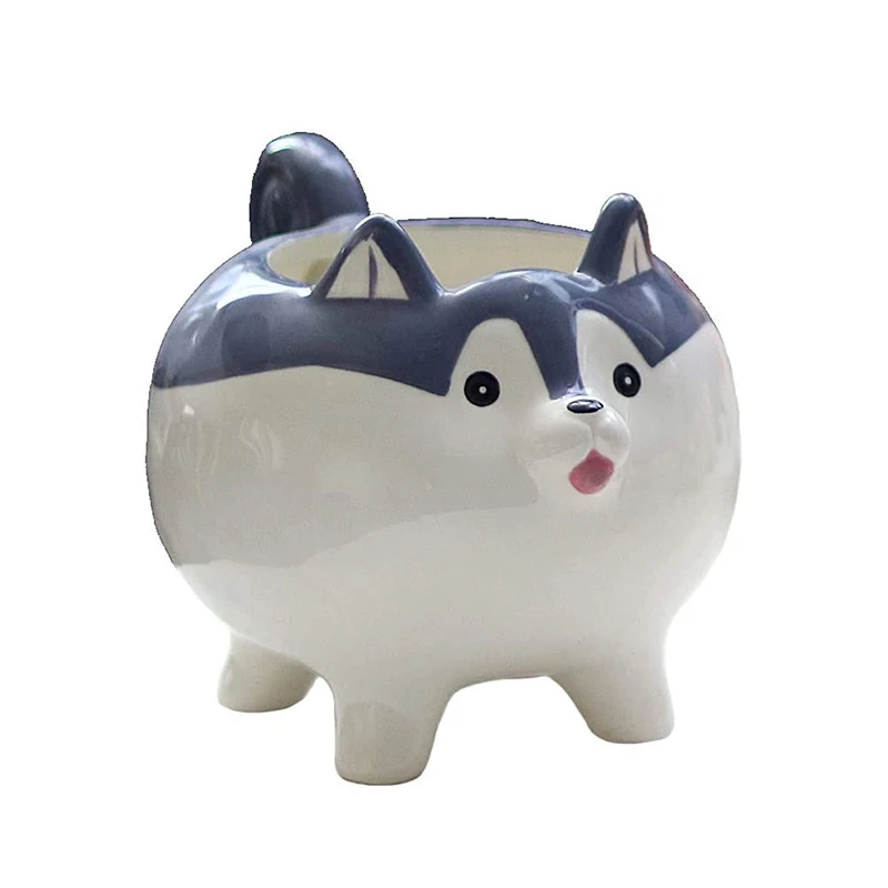 
Lovely Succulent Pot Ceramic Planter Animal Dog Planter Pots Planter Ceramic Ornament 