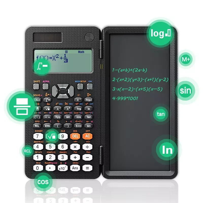 New Scientific Calculator with Writing PAD 15 Digits Dual Power Calculator